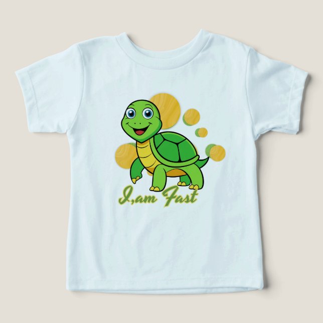T-shirt bébé amusant | je suis rapide | (Design Recto)