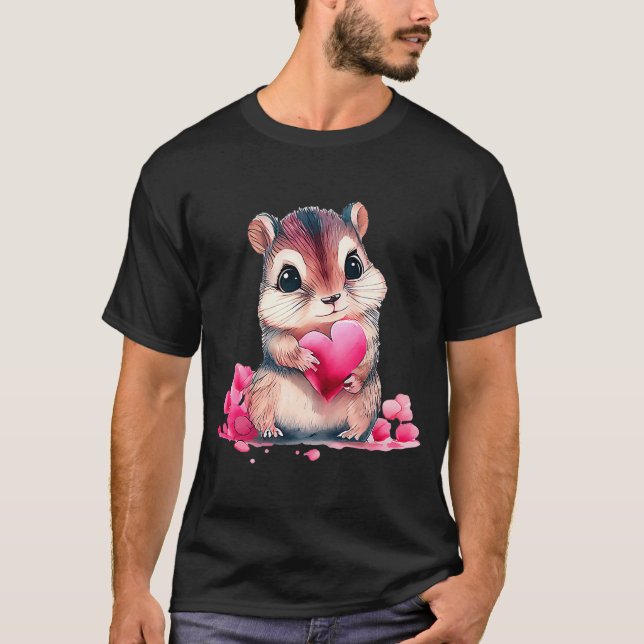 T-shirt Bébé Animal Saint Valentin's Day Animal mignonne H (Devant)