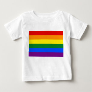 T-shirt bébé avec drapeau arc-en-ciel