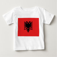 T-shirt bébé avec drapeau d'Albanie