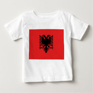 T-shirt bébé avec drapeau d'Albanie