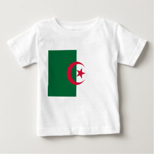 T-shirt bébé avec drapeau d'Algérie