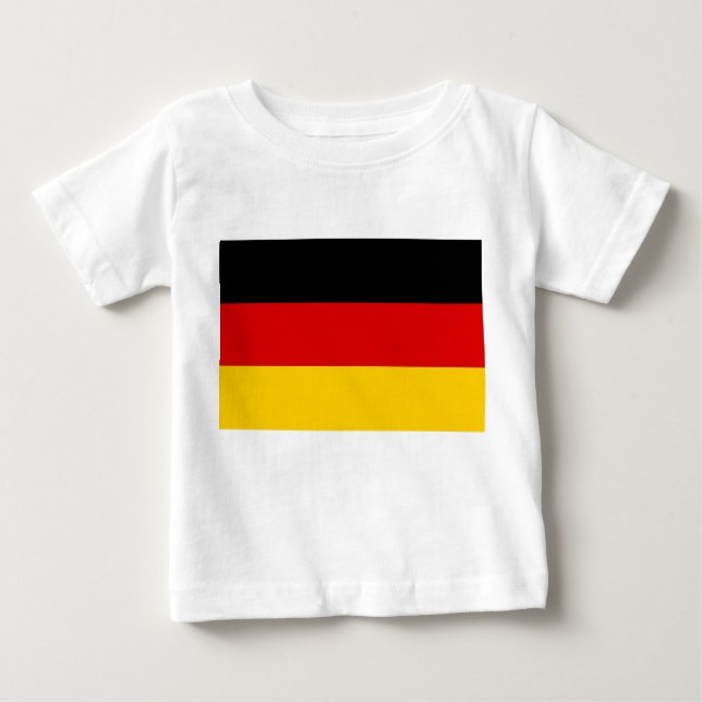 T-shirt bébé avec drapeau d'Allemagne (Devant)