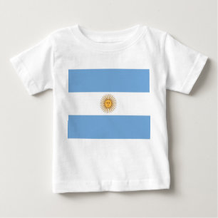 T-shirt bébé avec drapeau d'Argentine