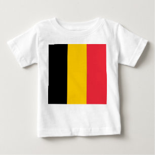 T-shirt bébé avec drapeau de Belgique