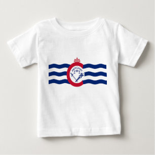 T-shirt bébé avec drapeau de Cincinnati City, U.S.