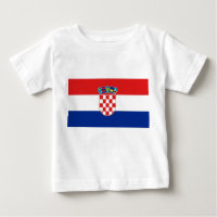 T-shirt bébé avec drapeau de Croatie