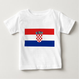 T-shirt bébé avec drapeau de Croatie