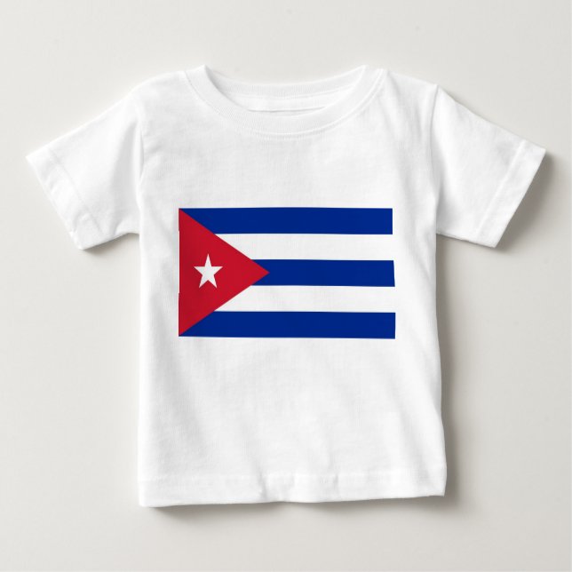 T-shirt bébé avec drapeau de Cuba (Devant)