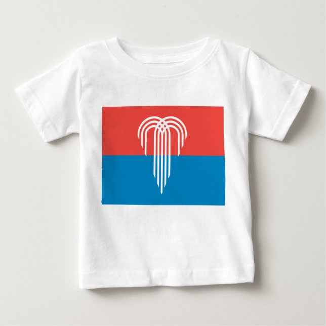 T-shirt bébé avec drapeau de Kansas City (Devant)