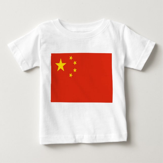 T-shirt bébé avec drapeau de la Chine (Devant)