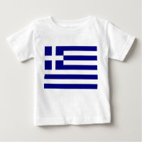 T-shirt bébé avec drapeau de la Grèce