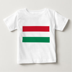 T-shirt bébé avec drapeau de la Hongrie