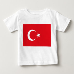 T-shirt bébé avec drapeau de la Turquie