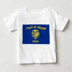 T-shirt bébé avec Drapeau de l'Oregon