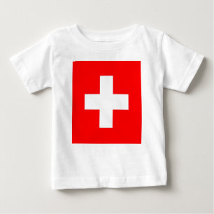 T-shirt bébé avec Drapeau de Suisse
