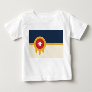 T-shirt bébé avec drapeau de Tulsa, Oklahoma
