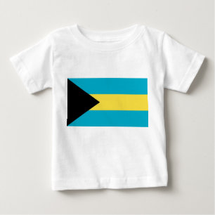 T-shirt bébé avec drapeau des Bahamas