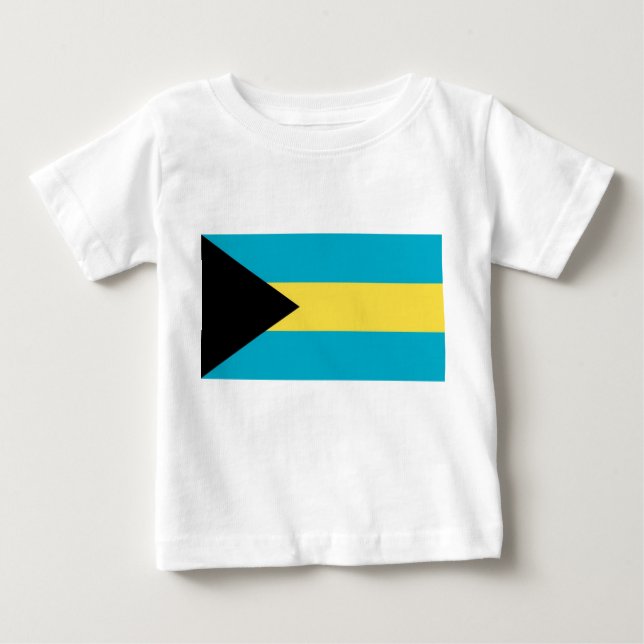 T-shirt bébé avec drapeau des Bahamas (Devant)