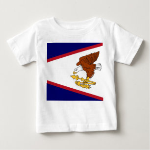 T-shirt bébé avec drapeau des Samoa américaines