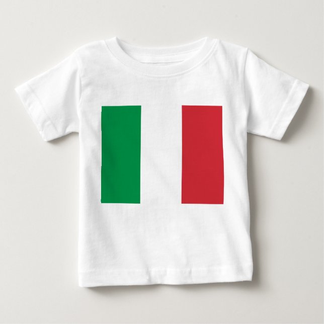 T-shirt bébé avec drapeau d'Italie (Devant)