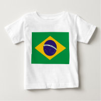 T-shirt bébé avec drapeau du Brésil