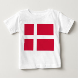 T-shirt bébé avec drapeau du Danemark