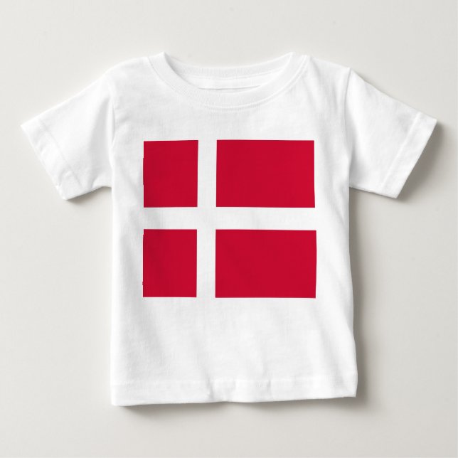 T-shirt bébé avec drapeau du Danemark (Devant)