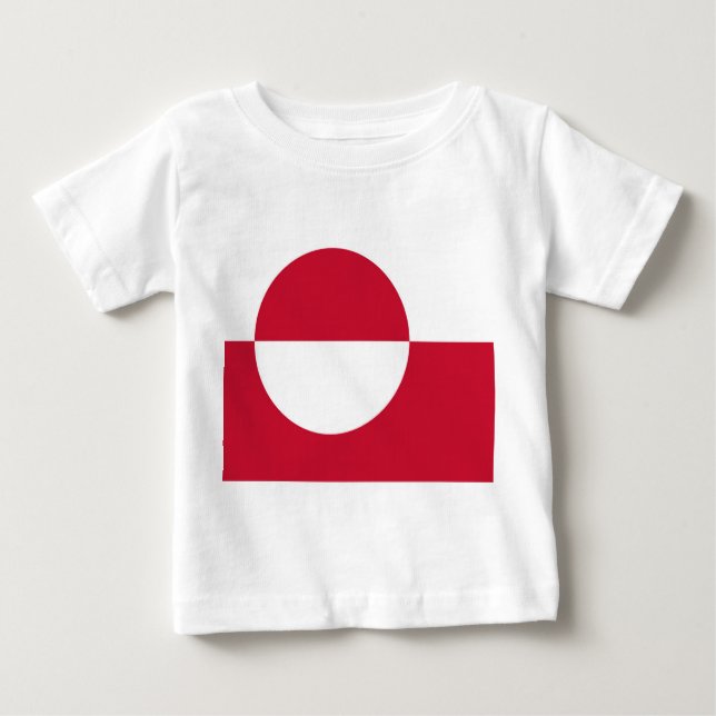 T-shirt bébé avec drapeau du Groenland (Devant)