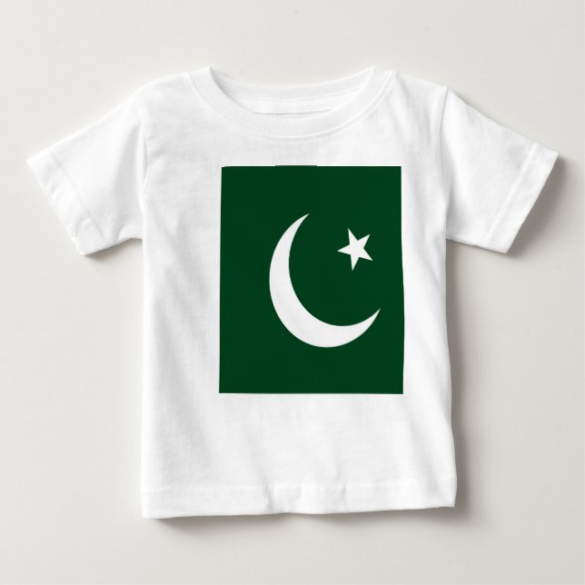 T-shirt bébé avec drapeau du Pakistan (Devant)