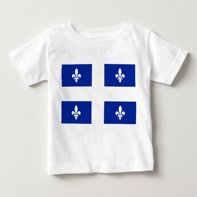 T-shirt bébé avec drapeau du Québec (Devant)