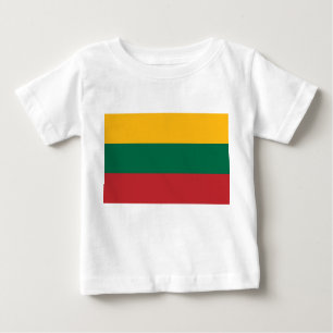 T-shirt bébé avec drapeau lituanien