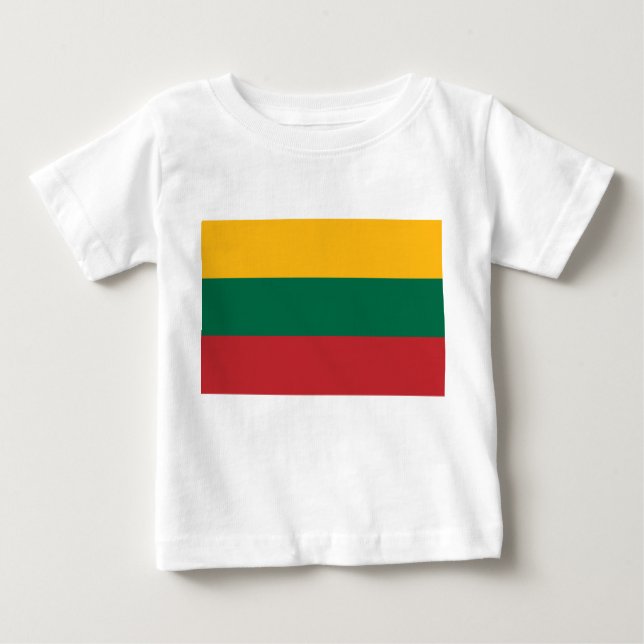 T-shirt bébé avec drapeau lituanien (Devant)