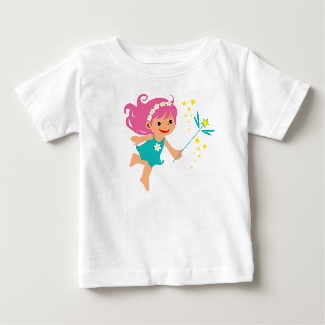 T-shirt bébé avec fée fille (Devant)