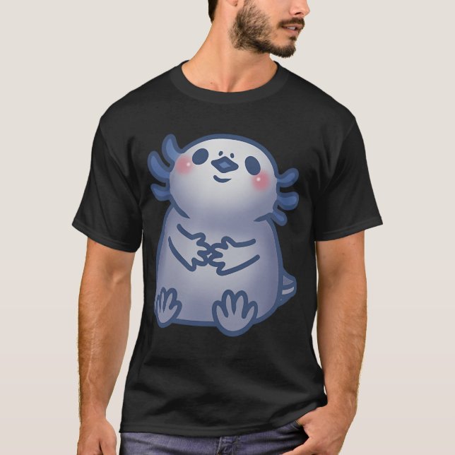 T-shirt Bébé Axolotl Gris Mignon (Devant)