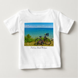 T-shirt bébé bébé vélo de l'île Mackinac