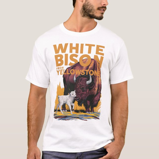 T-SHIRT BÉBÉ BLANC BISON PROPHECY CALF DE YELLOWSTONE 2 (Devant)