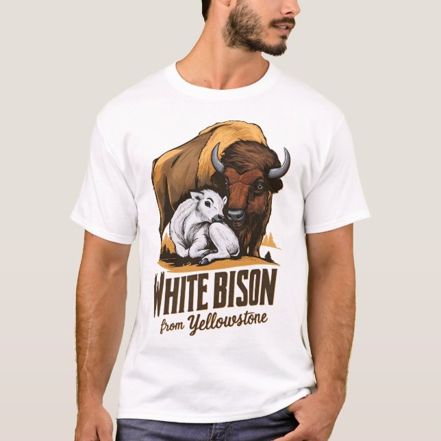T-SHIRT BÉBÉ BLANC BISON PROPHECY CALF DE YELLOWSTONE 3 (Devant)