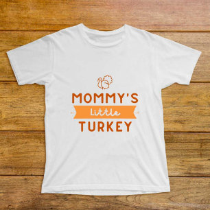 T-shirt bébé blanc moderne Little Turkey de maman