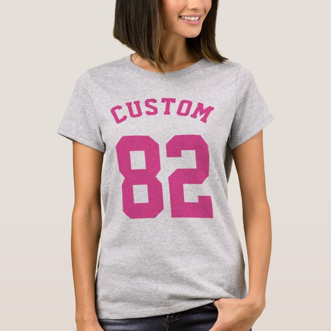 T-shirt Bébé bleu blanc et rose | Sports Jersey Design (Devant)