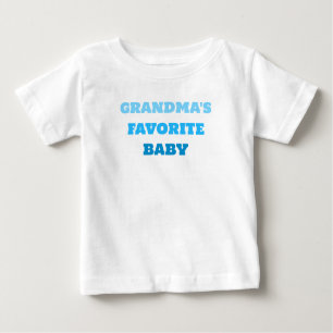 T-shirt Bébé Bleu Bleu, le bébé préféré de grand-m