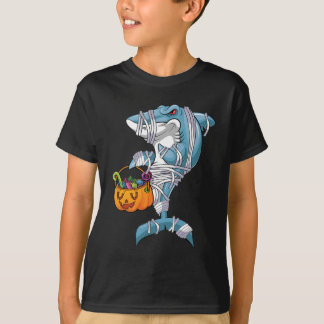 T-shirt Bébé Bleu Halloween Requin Boo Boo Boo Amusant Fam