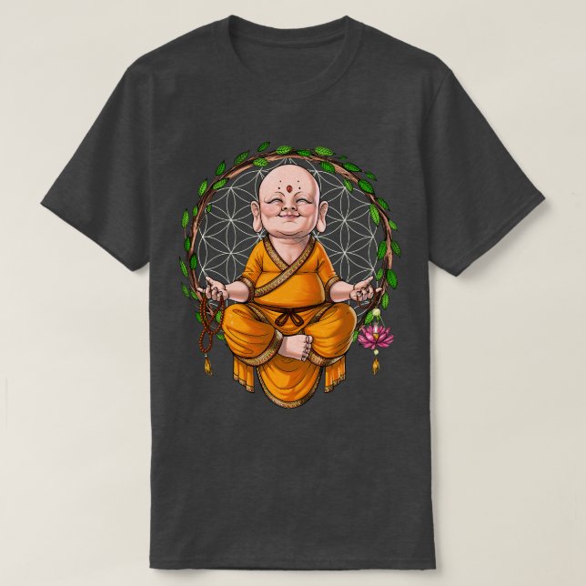 T-shirt Bébé Bouddha Méditation Yoga (Design devant)