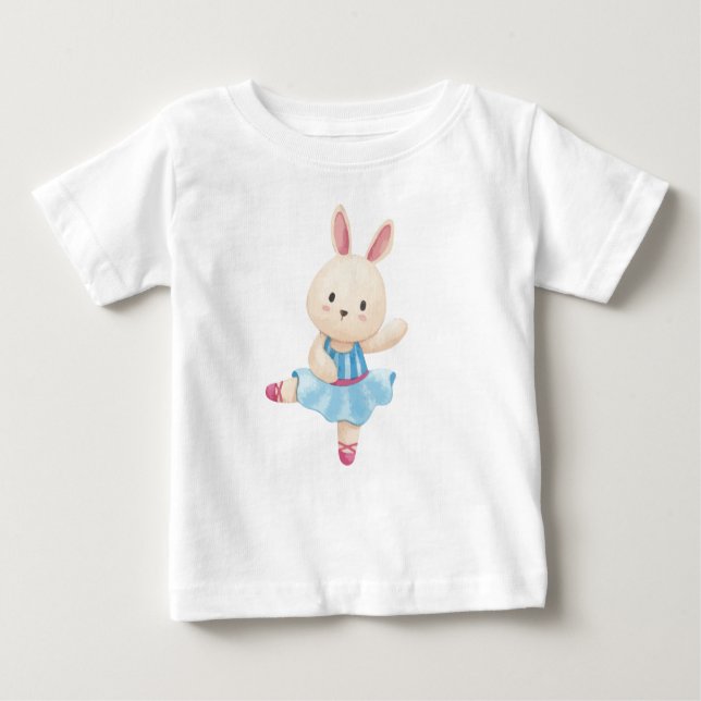 T-shirt bébé Bunny Ballerina (Devant)