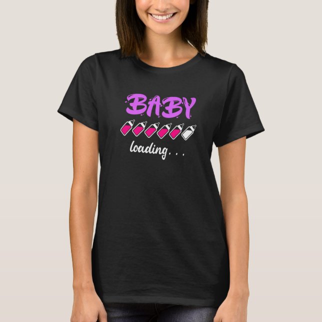 T-shirt Bébé chargeant la fille enceinte ou le garçon s'at (Devant)