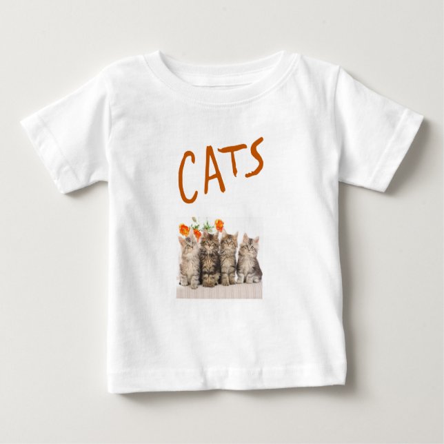T-shirt bébé chat (Devant)