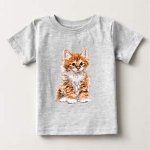 T-shirt bébé chat bébé - peinture