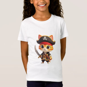 T-shirt bébé chat pirate