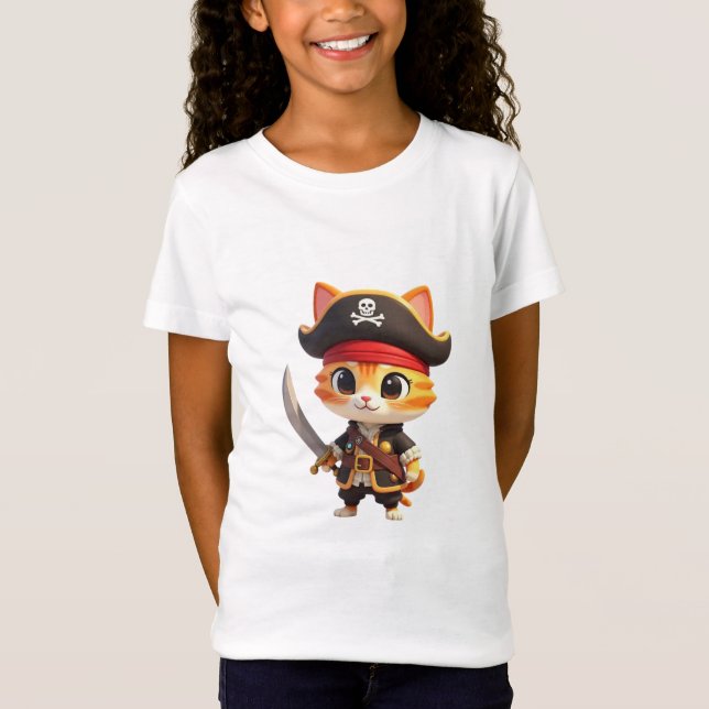 T-shirt bébé chat pirate (Devant)