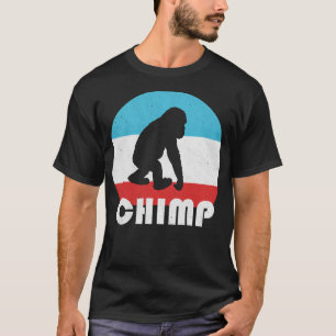 T-shirt Bébé Chimpanzé Chimp Vintage Rétro Silhouette Gif